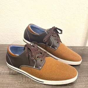 Bruno Marc Brown and Black Sneakers with Minimalist Design (used)